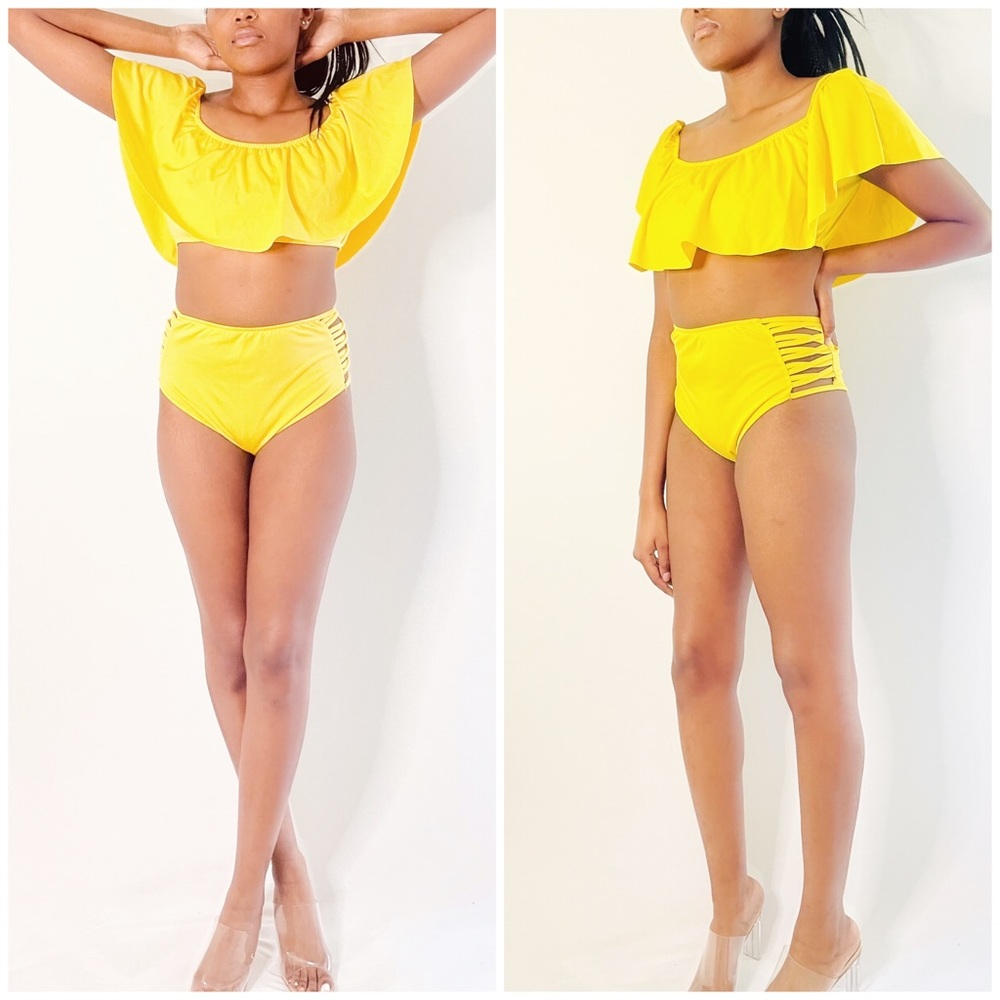 2 Piece Yellow Swimsuit